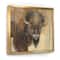 Designart - Into the Wild Gold Buffalo - Modern Farmhouse Framed Canvas